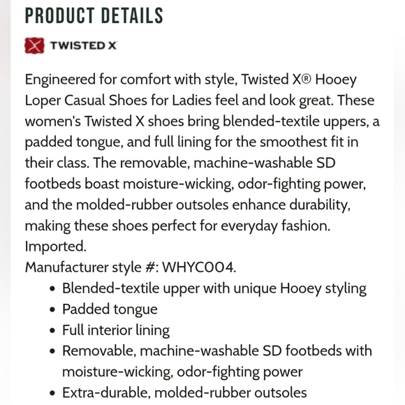 TWISTED X | HOOEY LOPER MOC TOE LACED CANVAS SNEAKERS - Picture 15 of 16